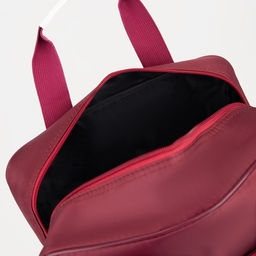 Сумка дорожная на молнии, наружный карман, держатель для чемодана, цвет бордовый/белый - Simaland фото 4