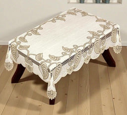 Скатерть арт. 211550/130/3, прямоугольная, размеры 130 см х 180 см, цвет кремово-золотистый - Firanka фото 6