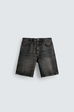 BERMUDA DENIM RELAXED FIT / Gris oscuro