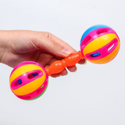 Погремушка Яркий маракас: гантелька, цвет МИКС, Крошка Я  фото 6