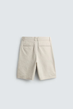 BERMUDA REGULAR FIT SEERSUCKER / Marr?n oscuro - Zara фото 7