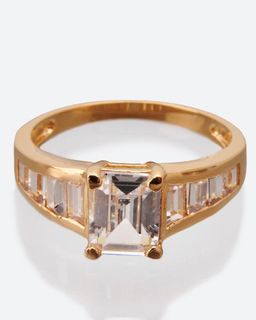 Diamantaire. Кольцо со вставками из кубических цирконов различной формы и размера,19