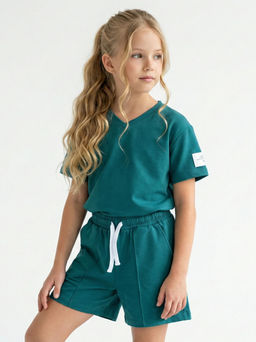 Комплект для девочки 22-4354 зеленый - Mini maxi фото 4