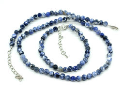 Бусы и браслет из содалита шарик гр.6мм, 45см, 18см