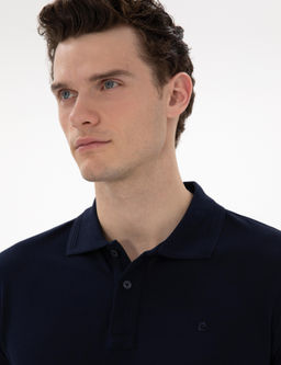 Lacivert Slim Fit K_vr_lmaz Polo Yaka Basic Ti__rt - Pierre cardin фото 9