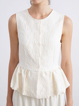 Bisiklet Yaka Dokulu F?rf?rl? Bluz