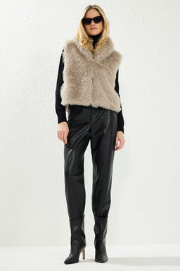 Trendyolmilla Vizon Regular Kal?p Kurk Yelek TWOAW25YE00108  фото 2