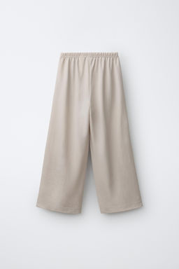 PANTAL?N WIDE LEG PIJAMERO / Crudo