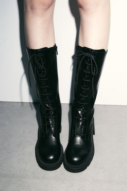 LACE-UP BOOTS - Zara фото 2