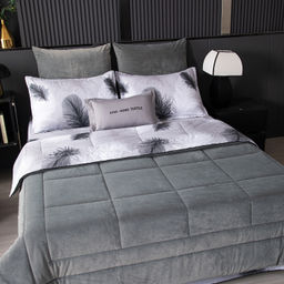 Комплект постельного белья Сатин Velouria Luxe с Одеялом VL013 Евро 4 Наволочки