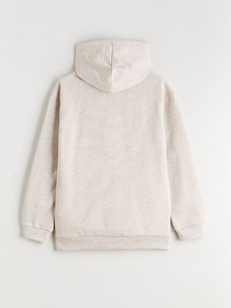 Kap??onlu Bask?l? Erkek ?ocuk Sweatshirt