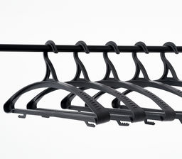 Вешалка плечики пластиковая р-р 48 - 50 ВТ11 черная 5 шт - Магазин вешалок фото 2
