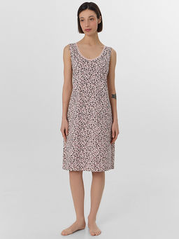 Сорочка ночная женская с леопардовым принтом