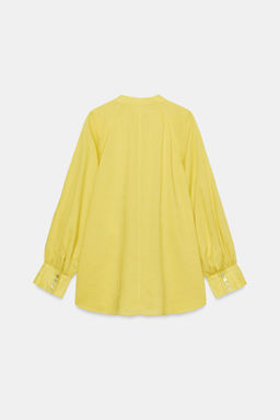 CAMISA FLUIDA CON RAMIO ZW COLLECTION / Amarillo - Zara фото 8