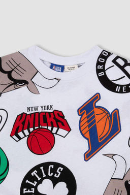 Футболка NBA Current Teams для мальчиков с круглым вырезом и короткими рукавами - Defacto фото 9