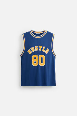 CONTRAST VARSITY TANK TOP - Zara фото 8