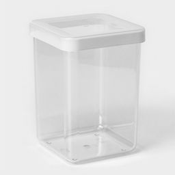 Ёмкость для хранения сыпучих продуктов IDEA «Степ», 1 л, 10×14 см, пластик, крышка белая