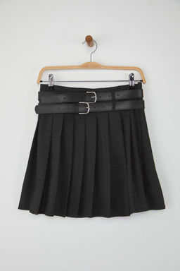 Tas Cift Kemerli Piliseli Mini Dokuma Etek TWOAW26ET00072 - Trendyolmilla фото 11