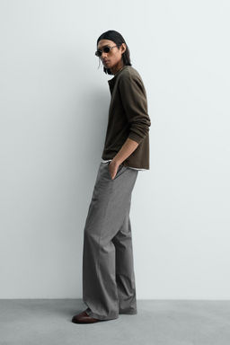 CAMISETA CUELLO PANADERO WAFFLE LIMITED EDITION / Khaki - Zara фото 4