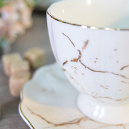 Набор чайный 12 пр 220 мл., 14 см Lavenir Золотой мрамор 176-647 в под.уп., фарфор арт. 00110487 - Полимербыт фото 3