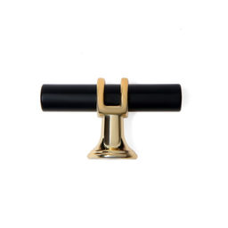 Цена за 2 шт. Ручка-кнопка CAPPIO, d=12 мм, цвет черный с золотом