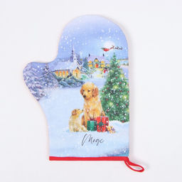 Варежка-прихватка Этель Рождественский вечер 20х28 см, 100% хл, ватин 250 г/м2  фото 2