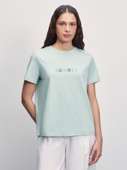 Футболка прямого кроя с принтом / Zarina  фото 3