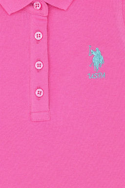 U. S. Polo Assn Розовое трикотажное платье без рукавов для девочки - U.s. polo assn фото 3