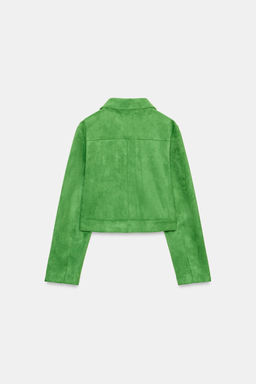FAUX SUEDE CROP JACKET - Zara фото 2