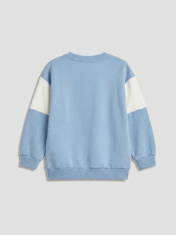 Bisiklet Yaka NYC Bask?l? Erkek ?ocuk Sweatshirt