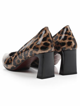 06-A125A-746PC BLACK/LEOPARD Туфли женские (натуральная кожа)