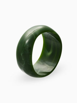 Браслет манжет акрил "Тренд", цвет зелёный травяной