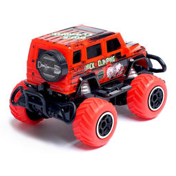 Машинка на пульте управления «Джип. Граффити», работает от батареек, цвет красный
