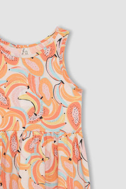 Платье без рукавов с рисунком для девочки - Defacto фото 6