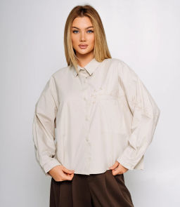 Рубашка #КТ2210 (3), бежево-серый