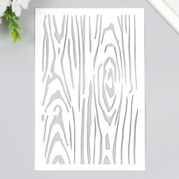 Пластиковый трафарет для творчества «Дерево», шаблон, 24×16 см