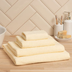 Полотенце махровое Экономь и Я 100*150 см, цв. молочный, 100% хлопок, 350 гр/м2