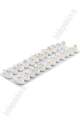 Птички декоративные 3,8 см (24 шт) SF-7838, белый №4