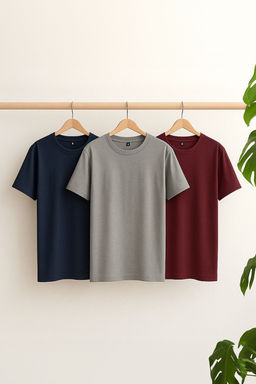 TRENDYOL MAN Siyah-Antrasit-Ekru Oversize/Genis Kesim 3lu Paket %100 Pamuklu T-Shirt TMNSS24TS00026 - Trendyolmilla фото 2