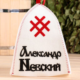 Шапка для бани с аппликацией Александр Невский - Simaland фото 2