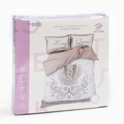 Постельное бельё Этель 2 сп King&Queen 175*215 см,200*215 см,50*70+4 см - 2 шт  фото 11