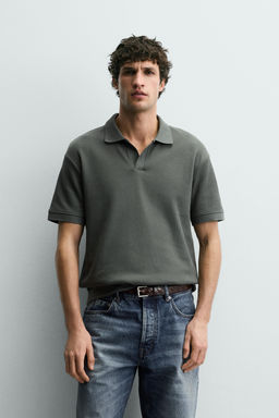 POLO ESTRUCTURA VERTICAL / Verde oscuro - Zara фото 8