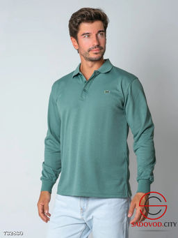 Кофта с длинным рукавом поло мужская