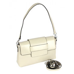 Сумка женская натуральная кожа GU 2033-0028, 1отд+карм/пер, плечевой ремень, бежевый SALE 264160 - Adelia фото 5