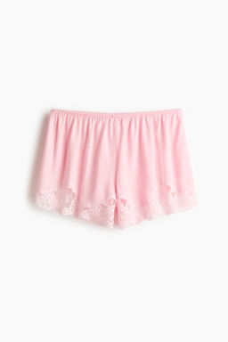Pantal?n corto de pijama con ribete de encaje