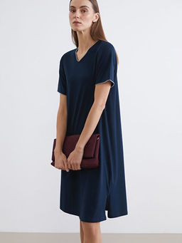 V Yaka A Kesim Elbise