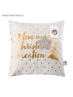 Наволочка декоративная новогодняя Этель. Magic Christmas 40?40 см, 100% п/э, велюр