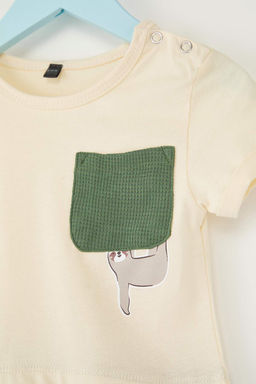 Tas Erkek Bebek Pamuklu Animal Bask?l? Dokulu Orme Tulum TKDSS25TU00021 - Trendyolmilla фото 3