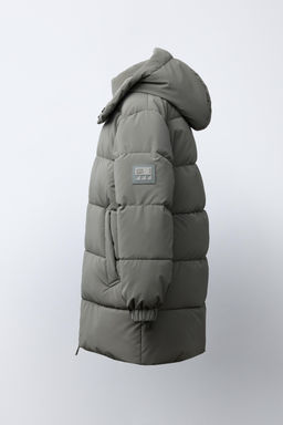 LONG COAT WITH RUBBER LABEL - Zara фото 3