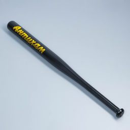 Бита лакированная «Антихам», чёрная с золотой надписью, 65 см